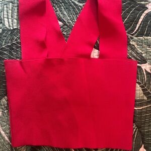 BRAND NEW SEEKS RED CROPPED TOP SZ SMALL